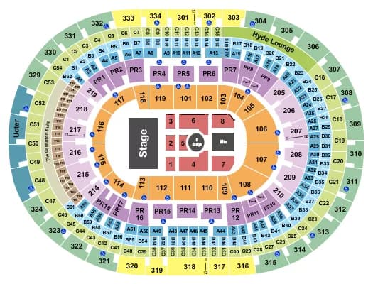 CRYPTOCOM ARENA OLIVIA DEAN Seating Map Seating Chart