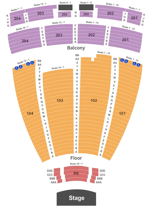 ENDSTAGE 2 Seating Map Seating Chart