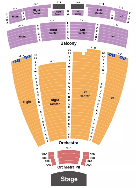 END STAGE Seating Map Seating Chart