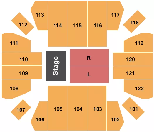 ENDSTAGE LR Seating Map Seating Chart