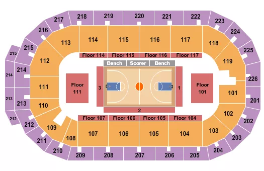 BASKETBALL Seating Map Seating Chart