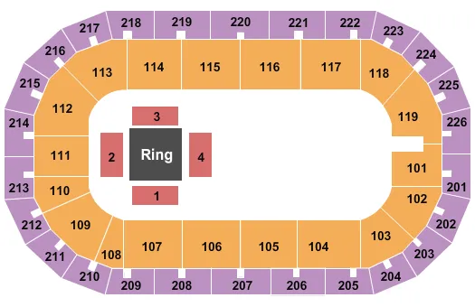 BOXING 2 Seating Map Seating Chart