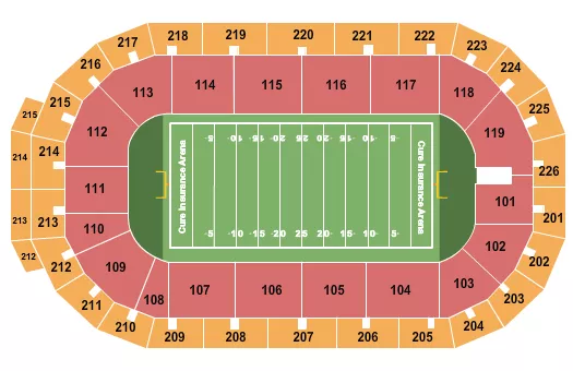 FOOTBALL Seating Map Seating Chart
