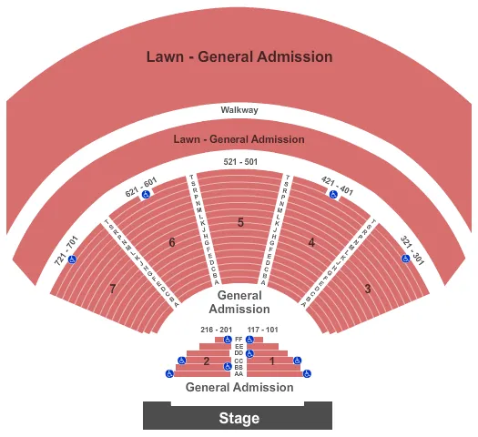 GENERAL ADMISSION Seating Map Seating Chart