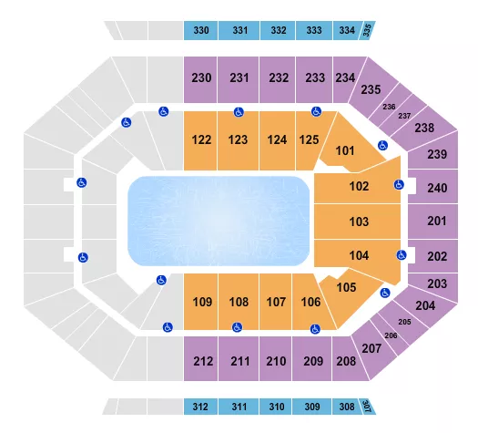 DISNEY ON ICE 2 Seating Map Seating Chart