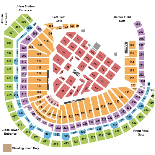 WWE Seating Map Seating Chart