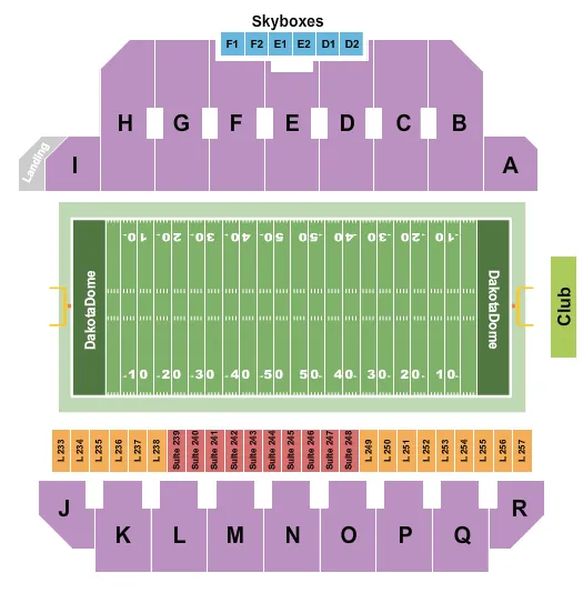 FOOTBALL Seating Map Seating Chart