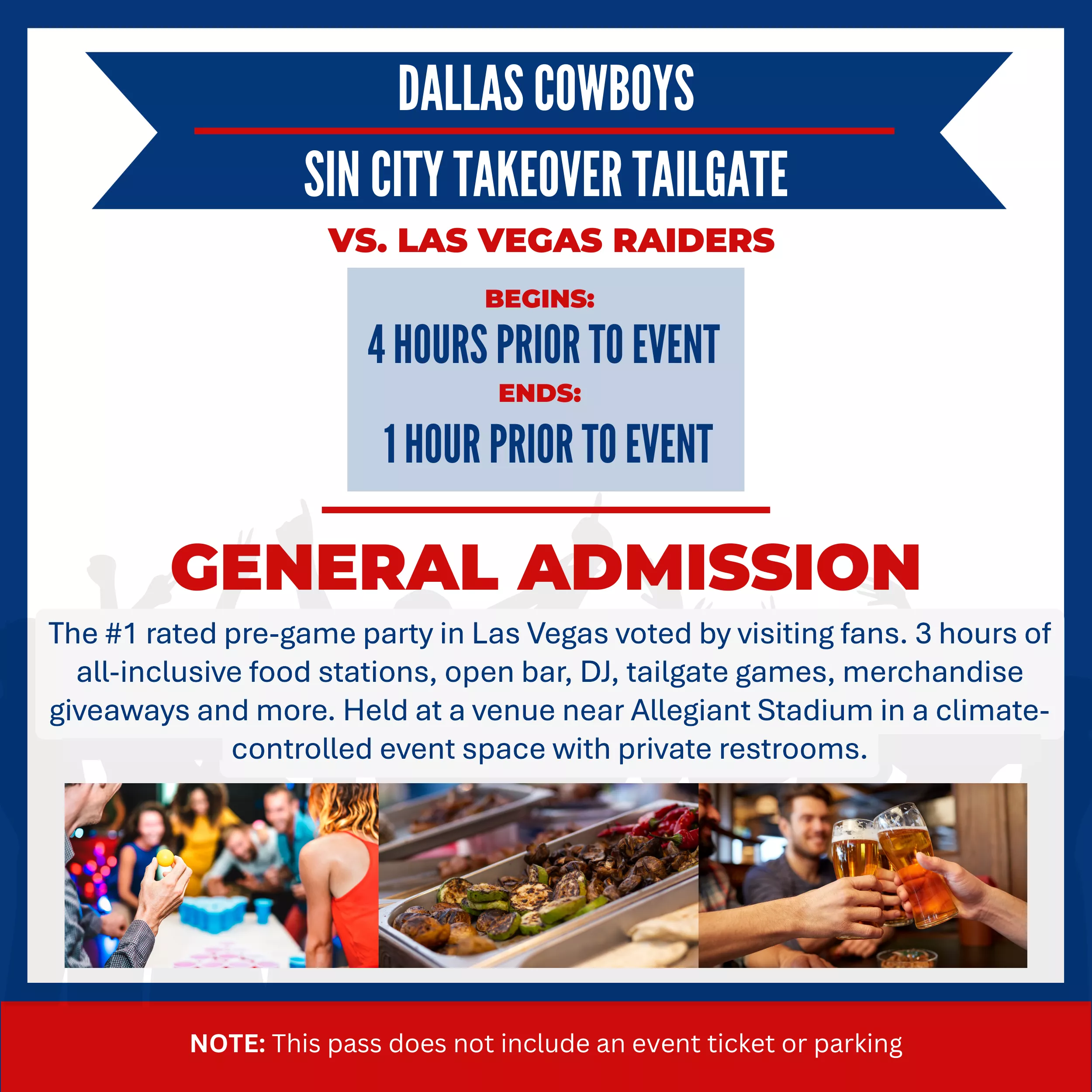 TAILGATE COWBOYS Seating Map Seating Chart