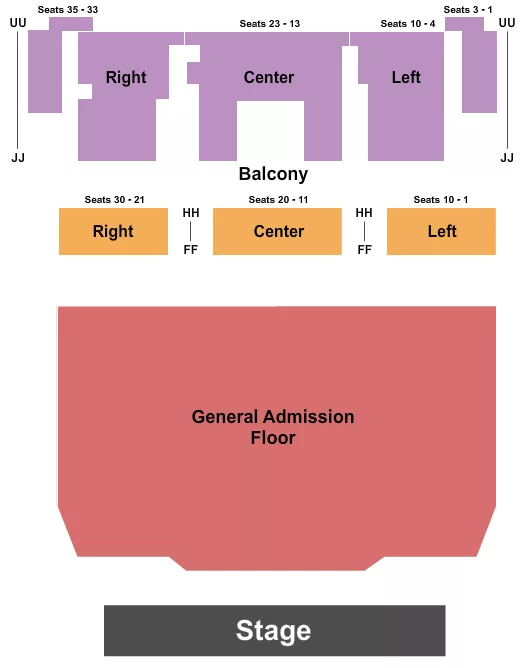 ENDSTAGE GA Seating Map Seating Chart