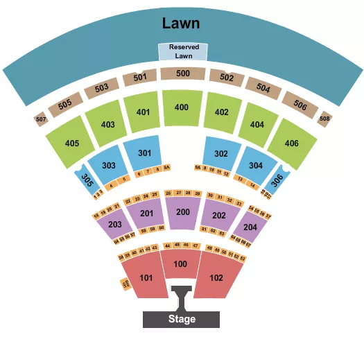 ENDSTAGE WITH CATWALK Seating Map Seating Chart
