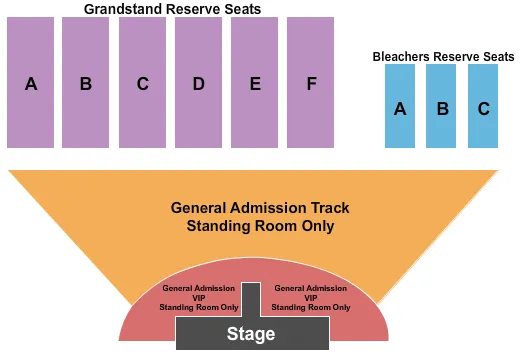 ENDSTAGE GA GA VIP Seating Map Seating Chart
