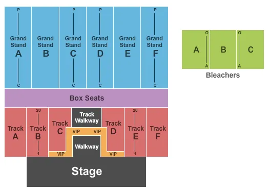 END STAGE Seating Map Seating Chart