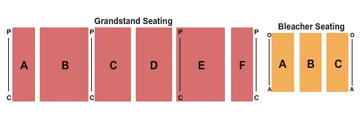 GRANDSTAND BLEACHER Seating Map Seating Chart