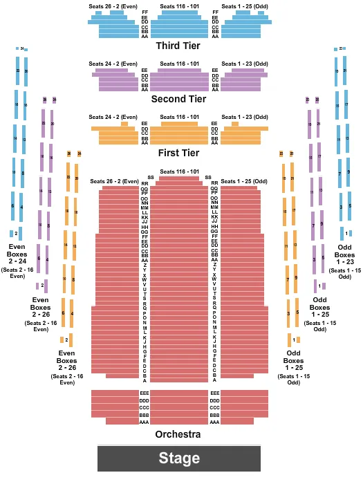 END STAGE 3 Seating Map Seating Chart