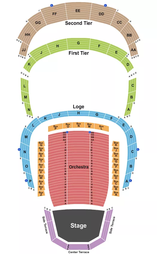 END STAGE Seating Map Seating Chart