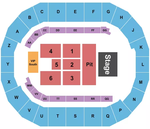 ENDSTAGE GA PIT Seating Map Seating Chart