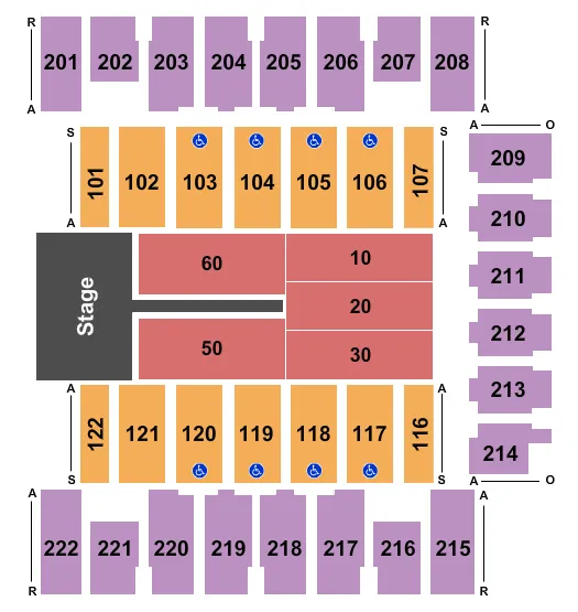 ENDSTAGE CATWALK Seating Map Seating Chart