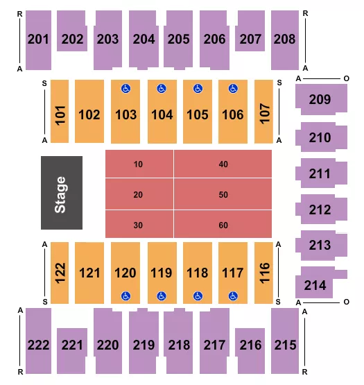 ENDSTAGE Seating Map Seating Chart