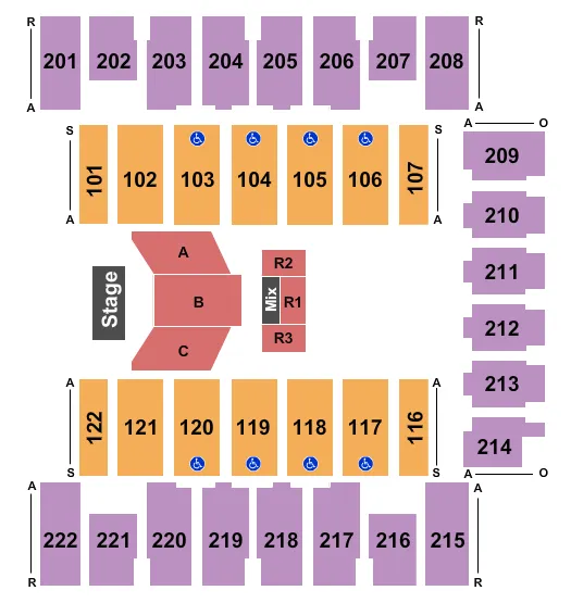 PAW PATROL LIVE Seating Map Seating Chart