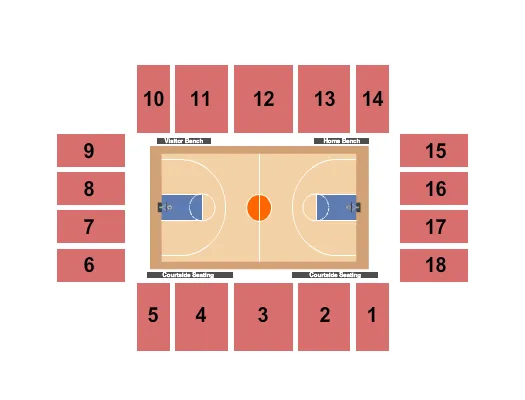 BASKETBALL MENS Seating Map Seating Chart