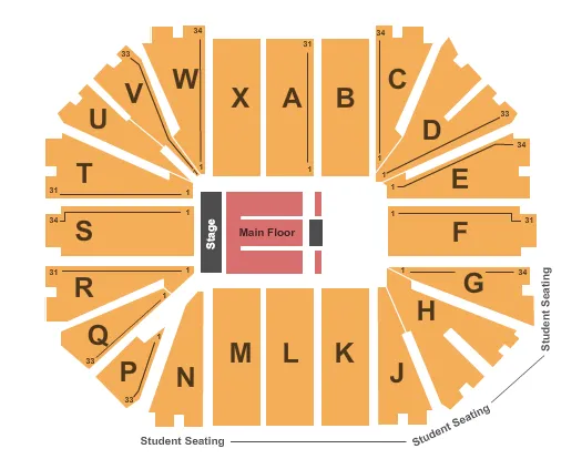 BRIAN REGAN Seating Map Seating Chart