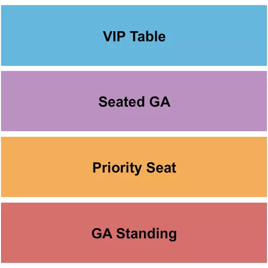 DEEP ELLUM ART CO GA GA SEATED PRIORITY SEAT VIP Seating Map Seating Chart
