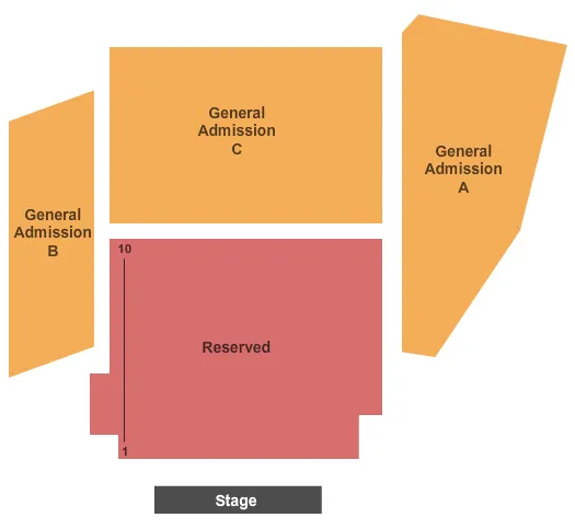 END STAGE Seating Map Seating Chart