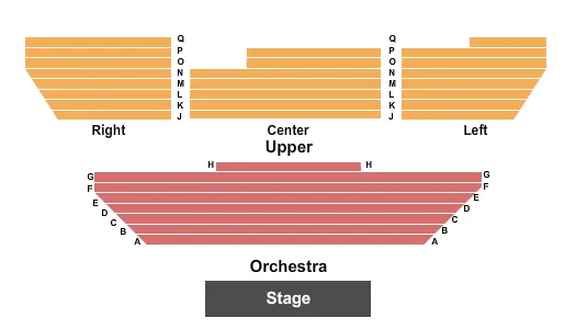 DEL E WEBB CENTER FOR THE PERFORMING ARTS WICKENBURG END STAGE Seating Map Seating Chart