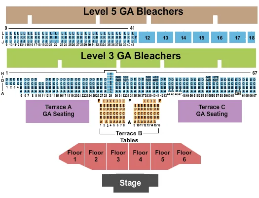 END STAGE Seating Map Seating Chart