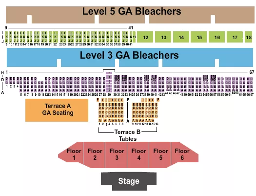 KANSAS Seating Map Seating Chart