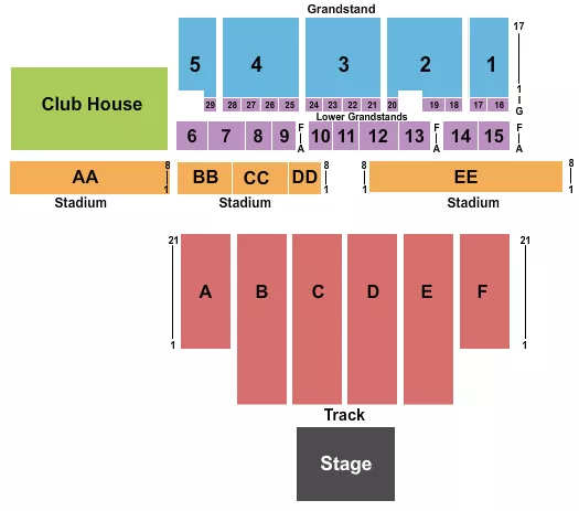 CONCERT Seating Map Seating Chart