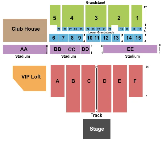 ENDSTAGE 6 Seating Map Seating Chart