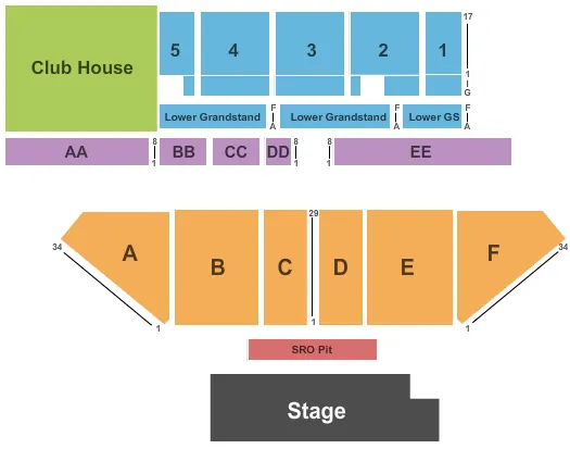 END STAGE Seating Map Seating Chart