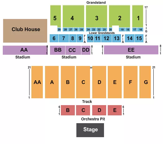 ENDSTAGE PIT Seating Map Seating Chart
