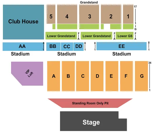 ENDSTAGE 2 Seating Map Seating Chart