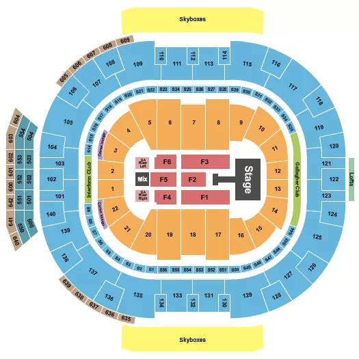 JONAS BROTHER Seating Map Seating Chart