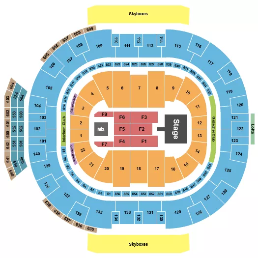 SMASHING PUMPKINS Seating Map Seating Chart