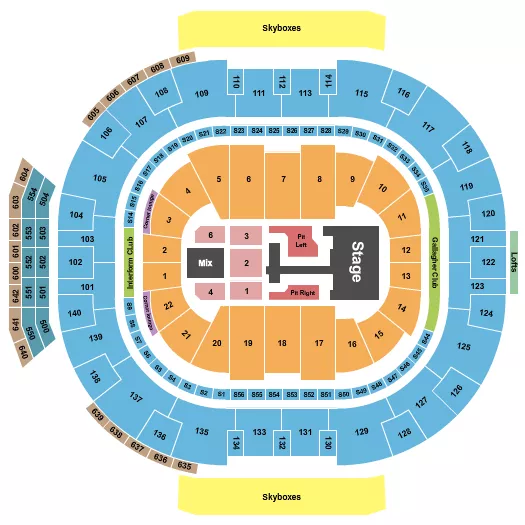 TEDDY SWIMS Seating Map Seating Chart