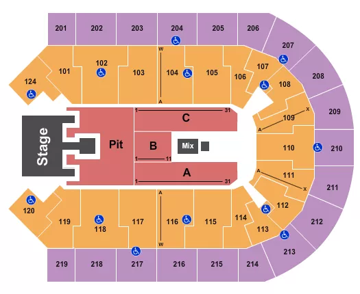 BAILEY ZIMMERMAN Seating Map Seating Chart