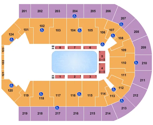 DISNEY ON ICE Seating Map Seating Chart