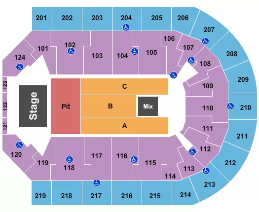 ENDSTAGE PIT 3 Seating Map Seating Chart