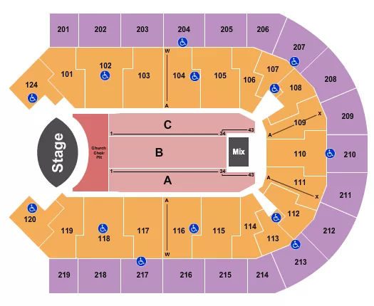 ERIC CHURCH Seating Map Seating Chart