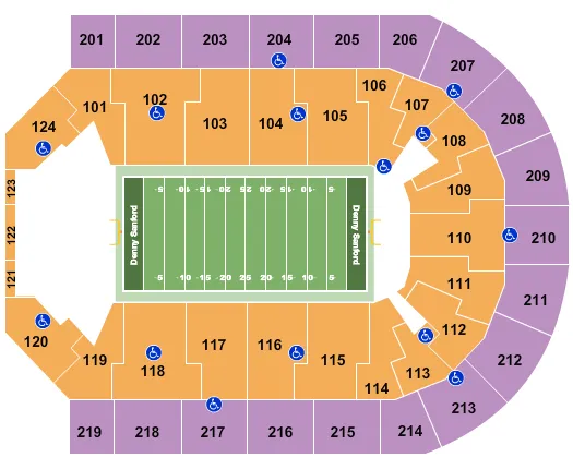 FOOTBALL Seating Map Seating Chart