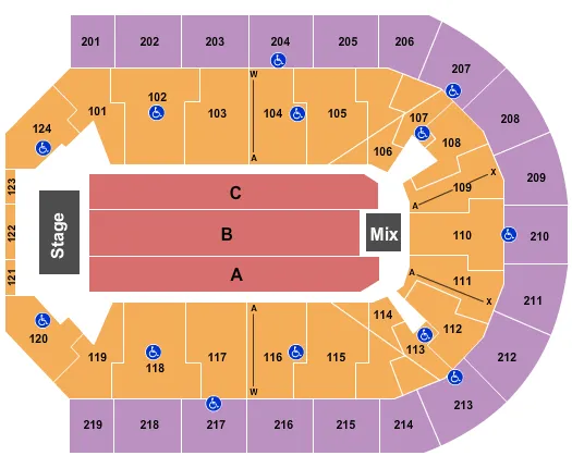 JEFF DUNHAM Seating Map Seating Chart