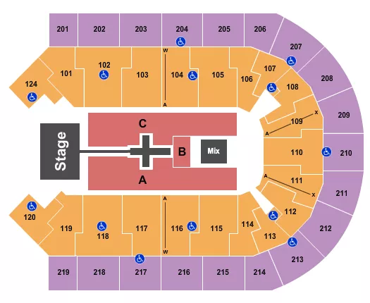 TOBYMAC Seating Map Seating Chart