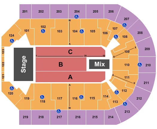 TRANS SIBERIAN ORCHESTRA Seating Map Seating Chart