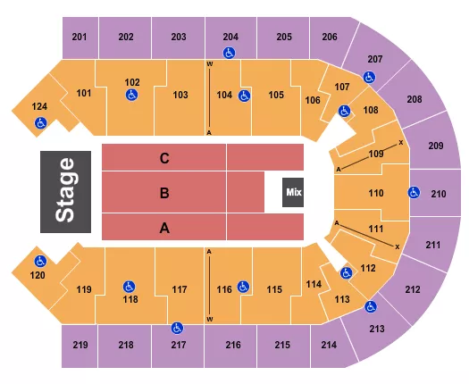 ZAC BROWN BAND Seating Map Seating Chart