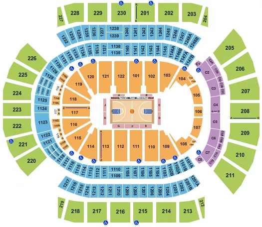 BASKETBALL GLOBETROTTERS Seating Map Seating Chart