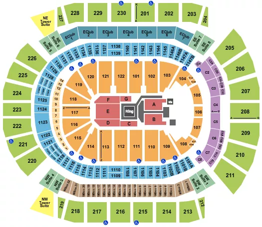 BOXING 2 Seating Map Seating Chart