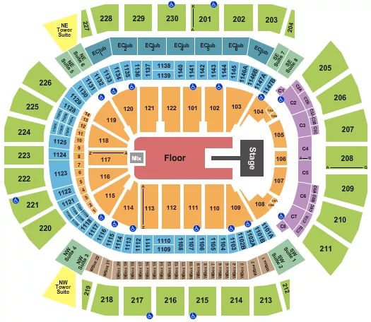 CHARLI XCX Seating Map Seating Chart